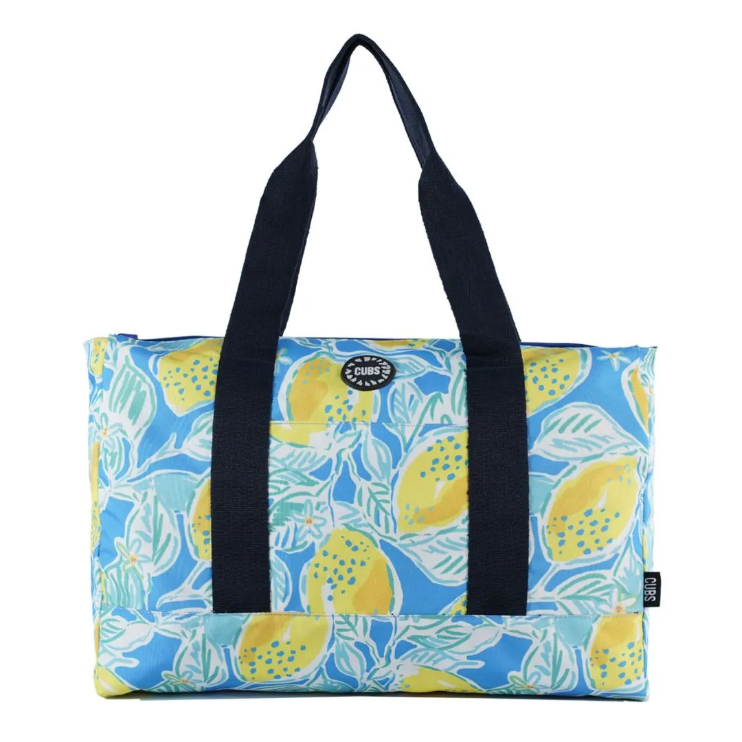 Lemons & Pastel Tie Dye Double face Tote Bag