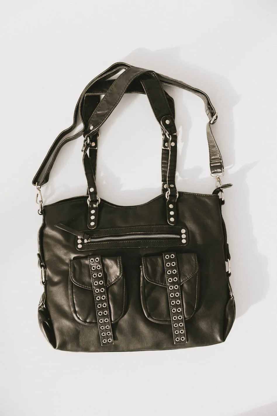 Lennox Studded Faux Leather Tote