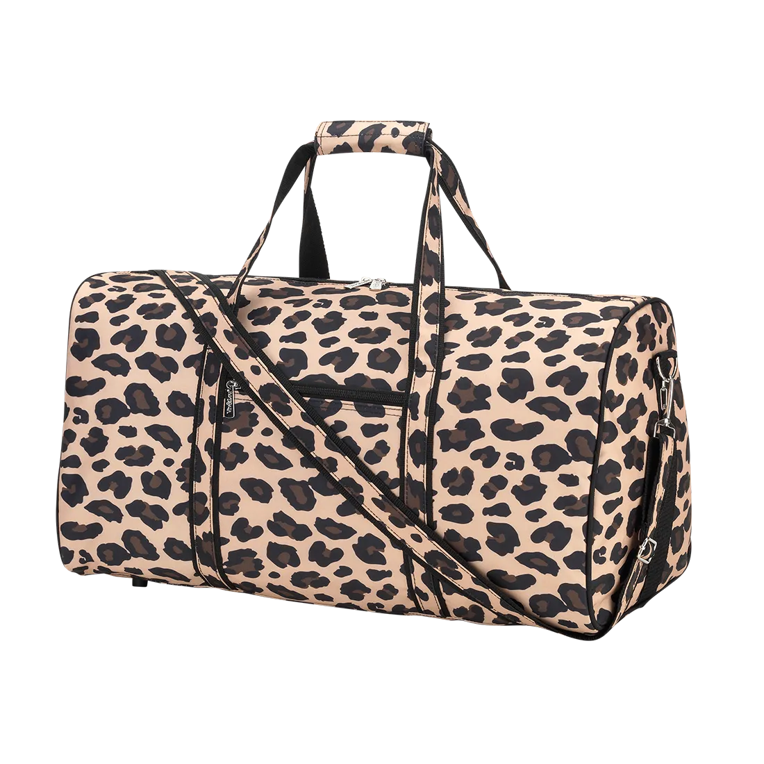 Leopard Animal Print Custom Overnight Bag with Embroidered Name or Monogram, Weekend Travel Bag, Sports Bag, Dance Bag, Boys Duffel Bag, Girls Bag