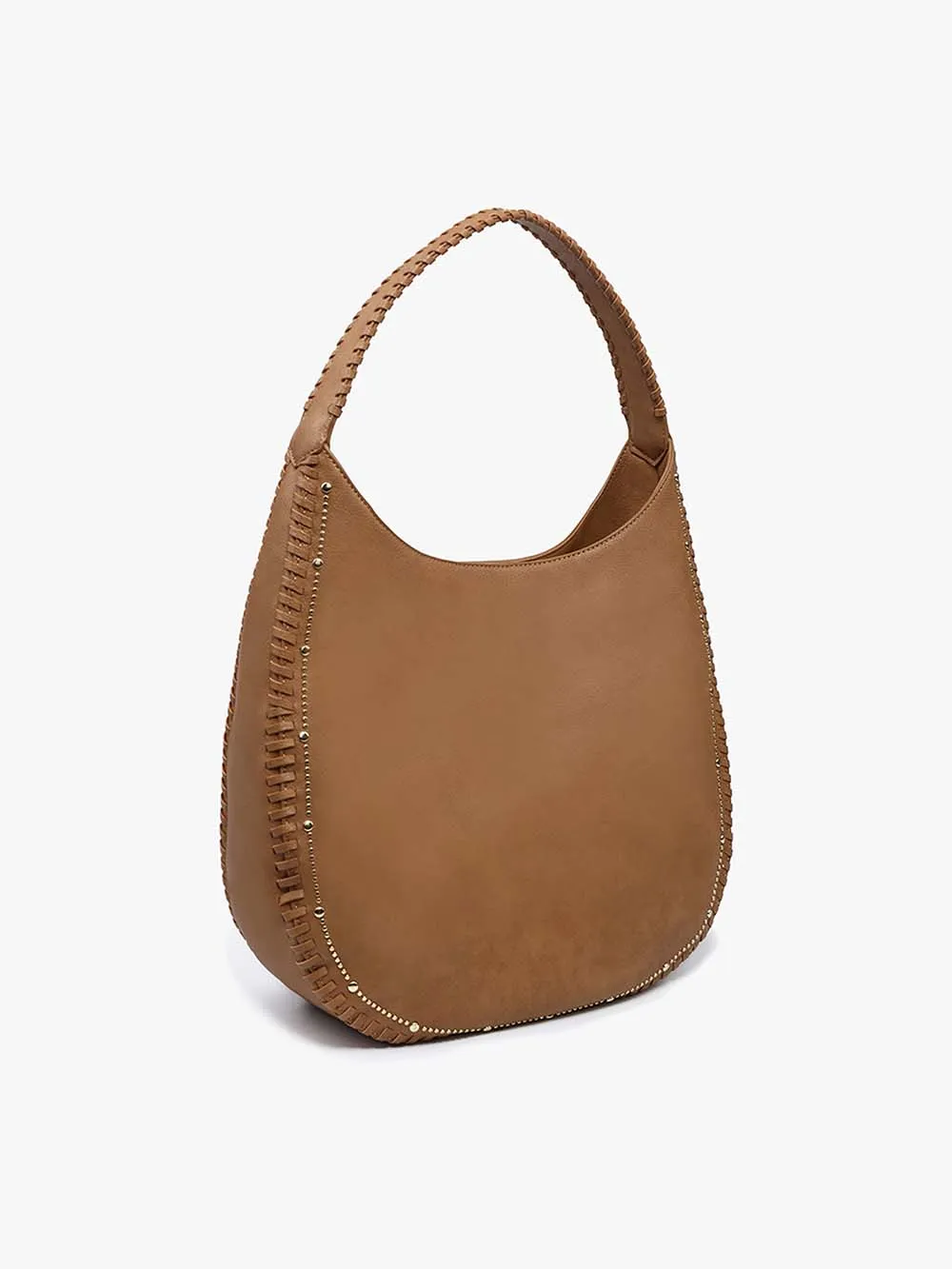 Leslie Studded Whipstitch Hobo