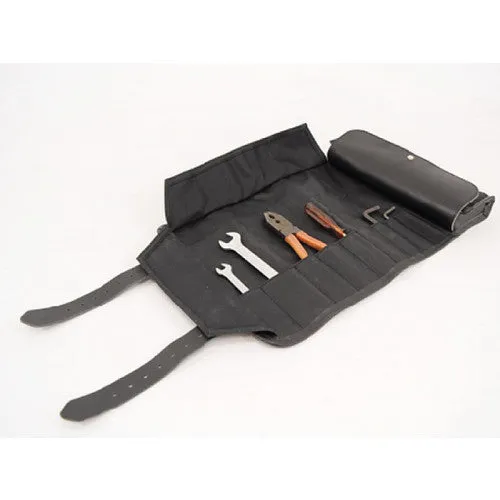 Longride Waxed Canvas Tool Roll Bag Black - 1.5 Liters