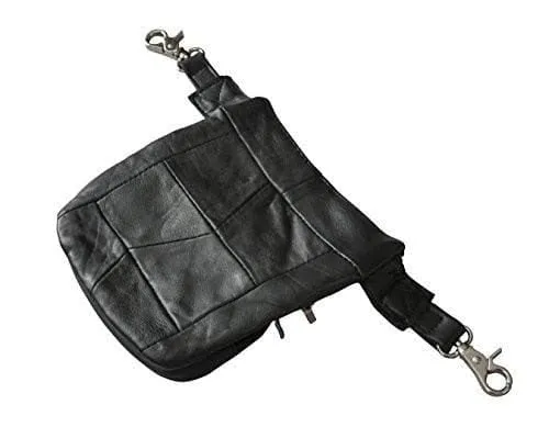 Luxurious Lamb Hip Belt Bag Leather Waist Bag: the Ultimate Black Studded Crossbody Purse for Women and Men - Hip Purse Leather Biker Purse for Ladies - Bayfield Bags