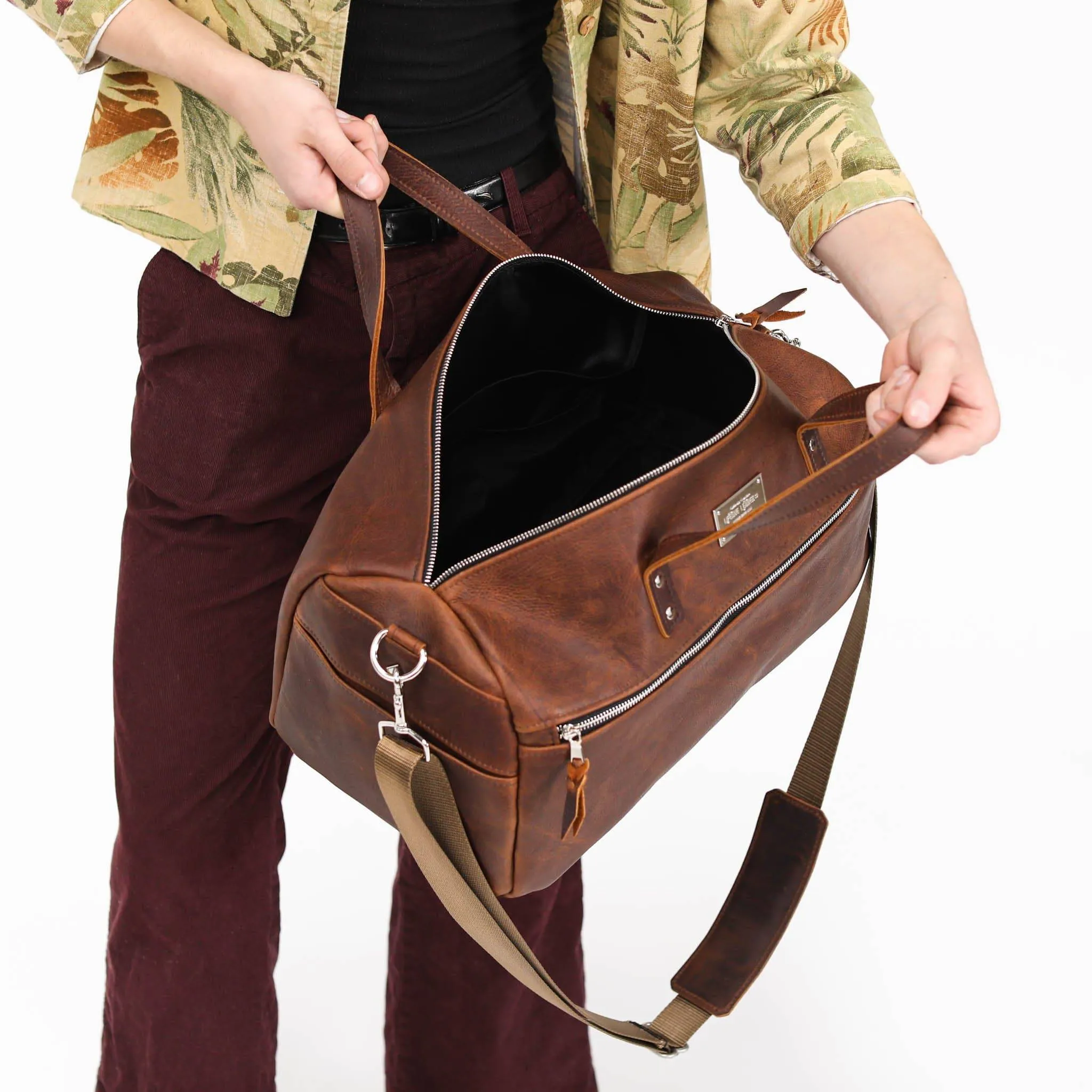 Luxury Leather Duffel Bag