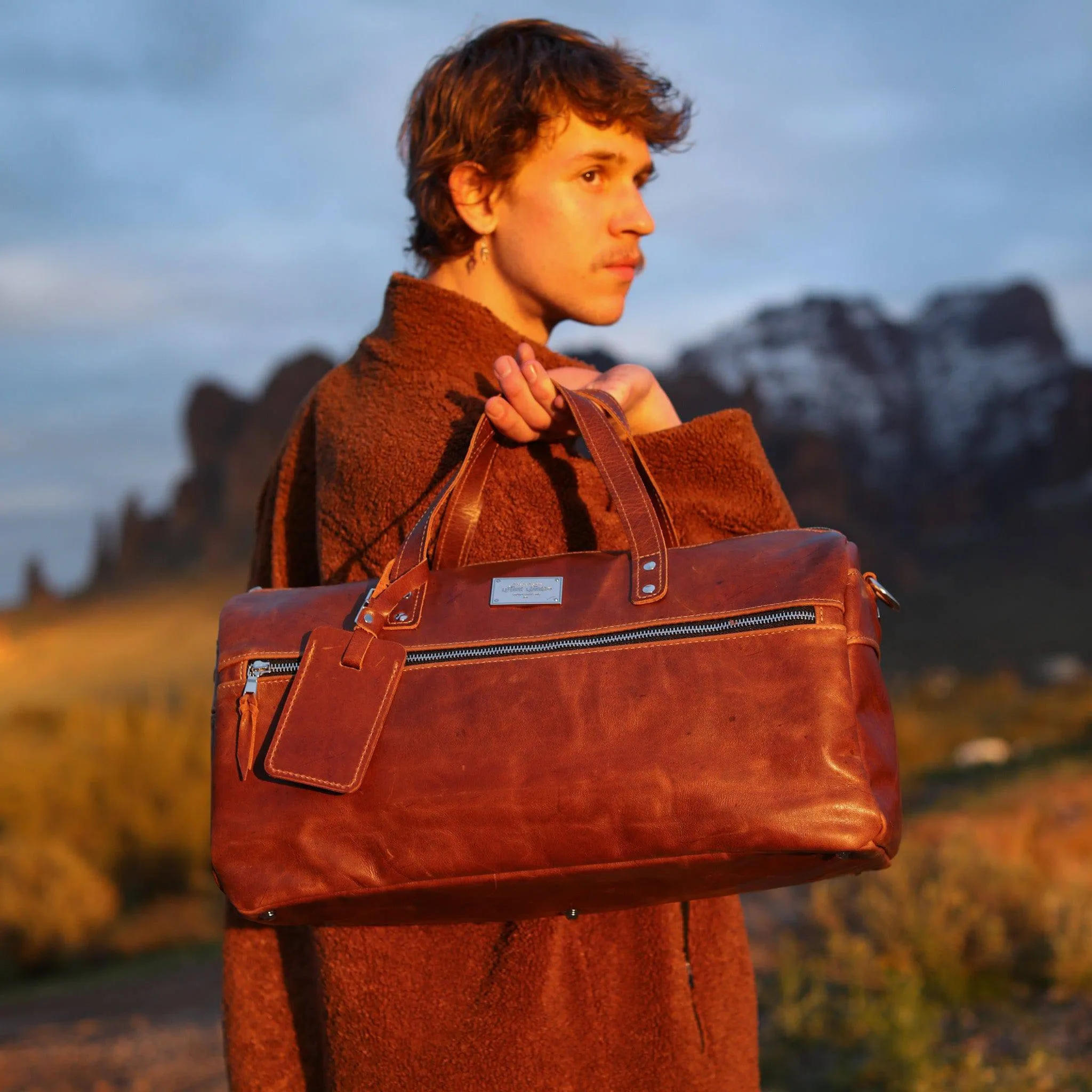 Luxury Leather Duffel Bag