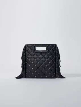 M bag in studded, quilted leather