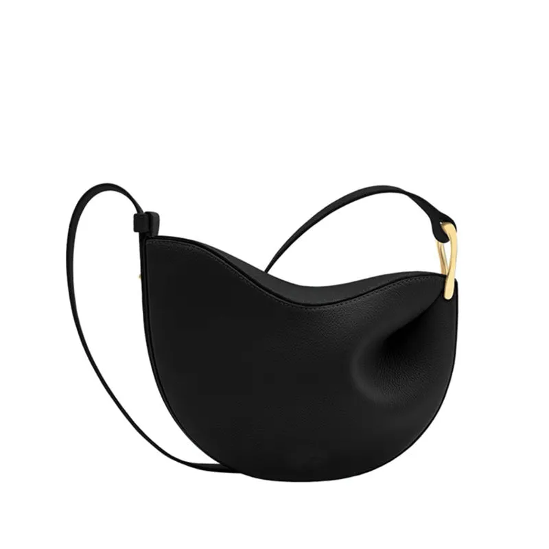 MAC182 Lychee Textured One-Shoulder Crossbody Saddle Bag