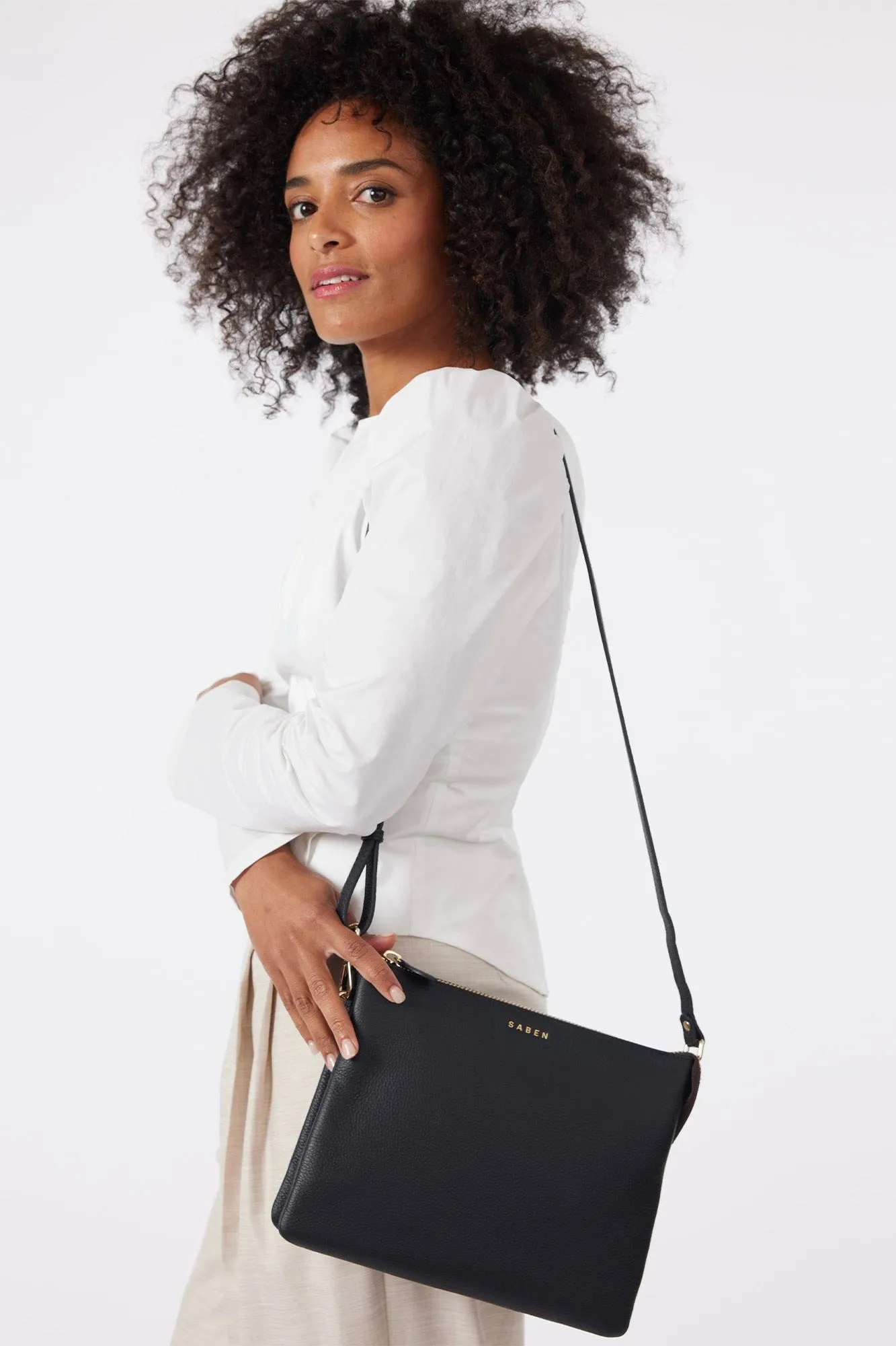 Matilda Black Crossbody Bag with Chunky Chain