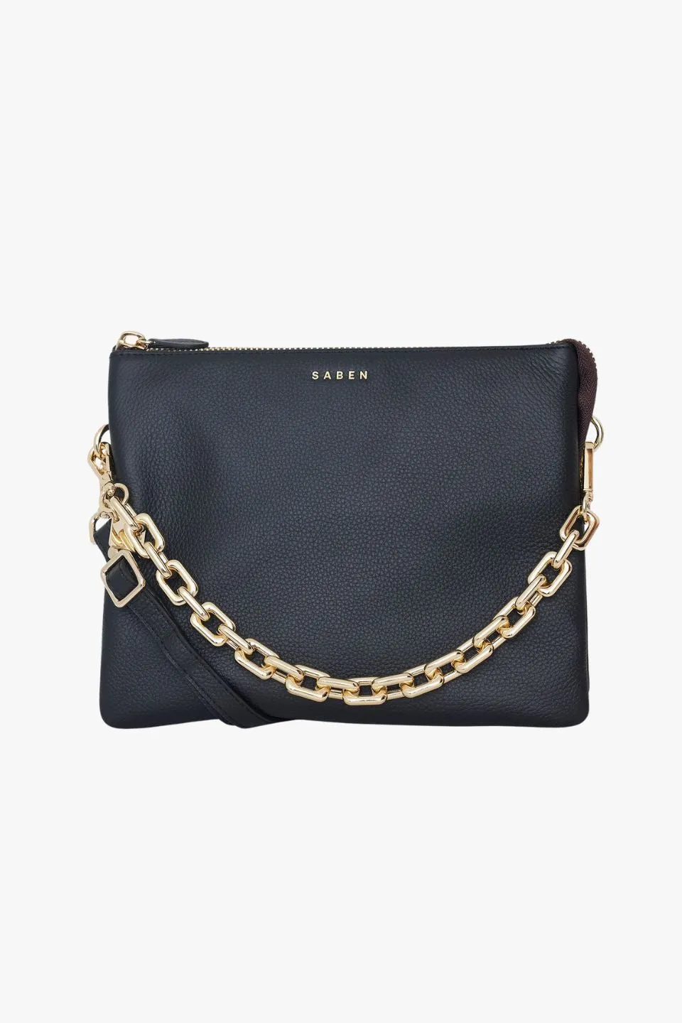 Matilda Black Crossbody Bag with Chunky Chain