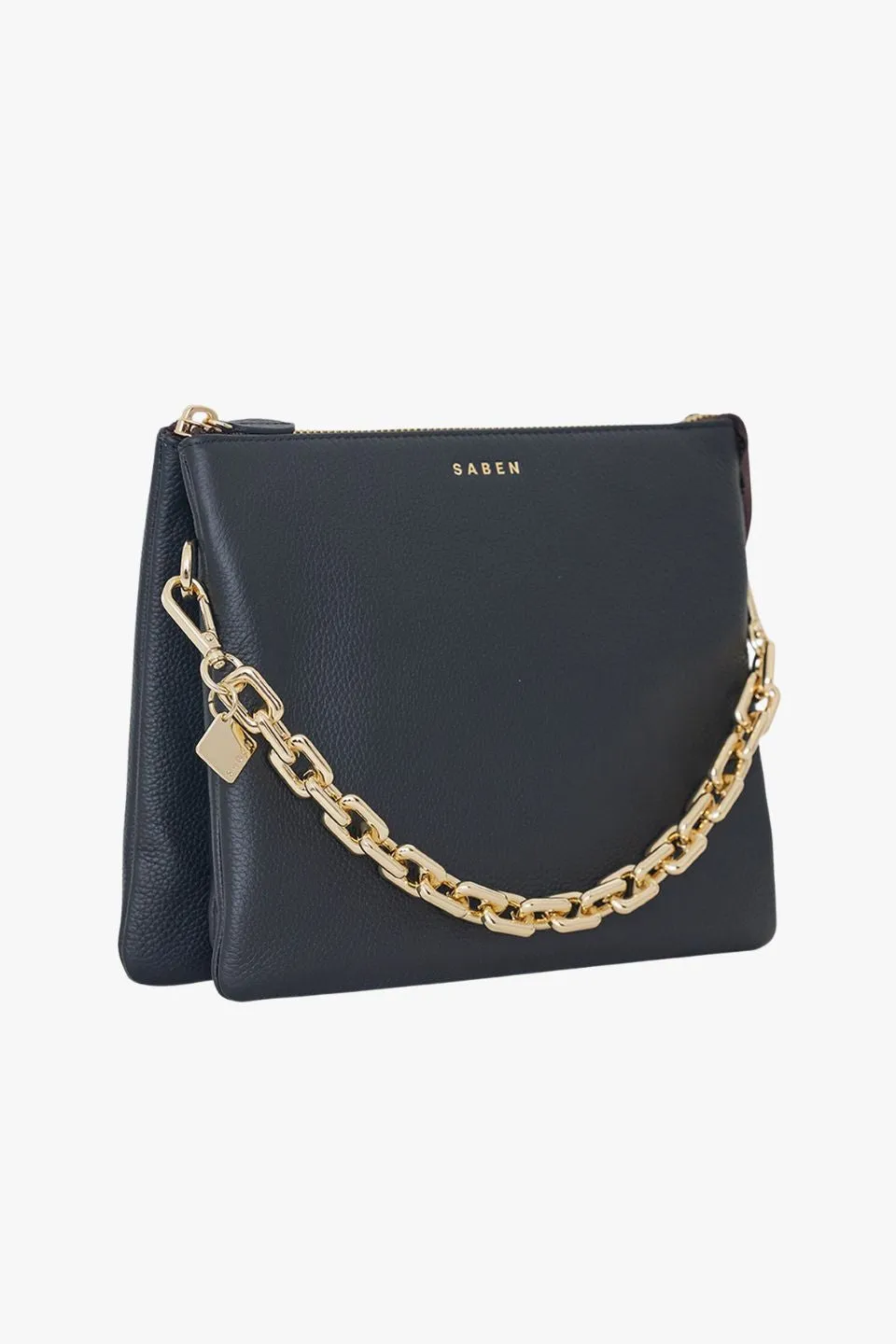 Matilda Black Crossbody Bag with Chunky Chain