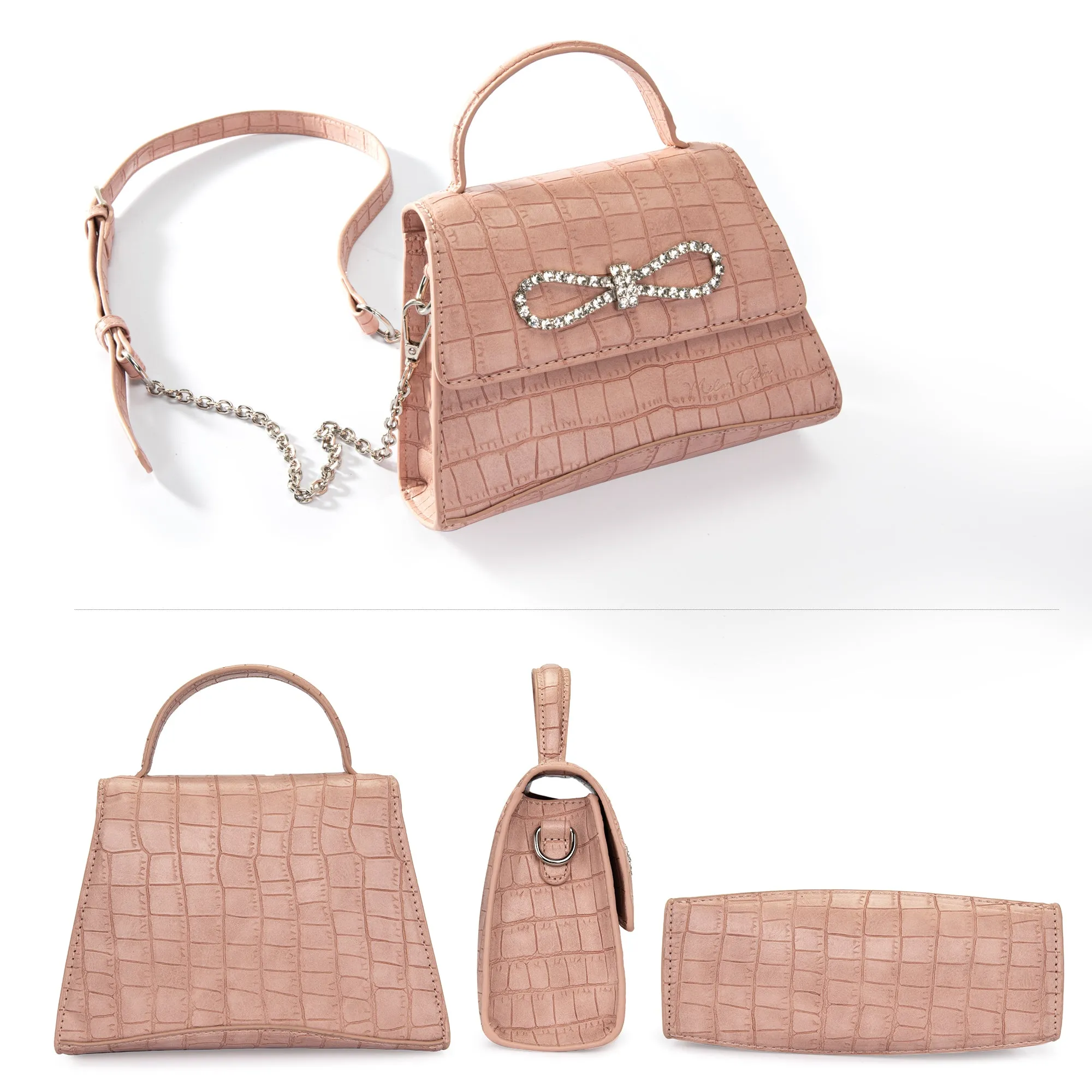 MC-1004 Milan Chiva Crocodile Crossbody Bag