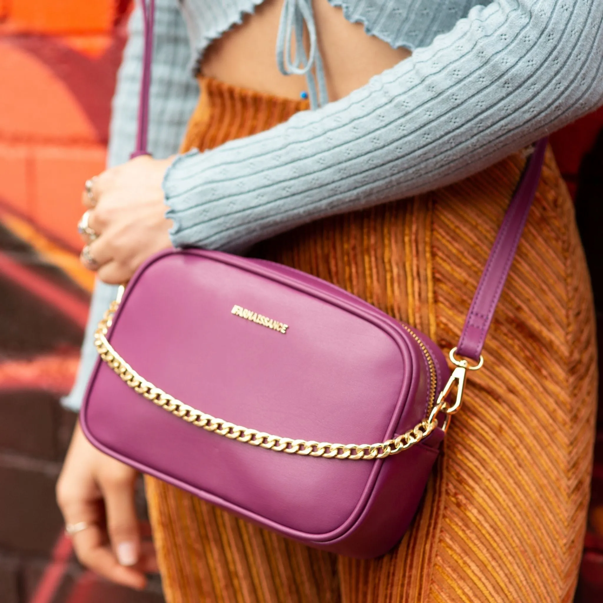 Melinda Camera Bag ⎮ Grape Leather