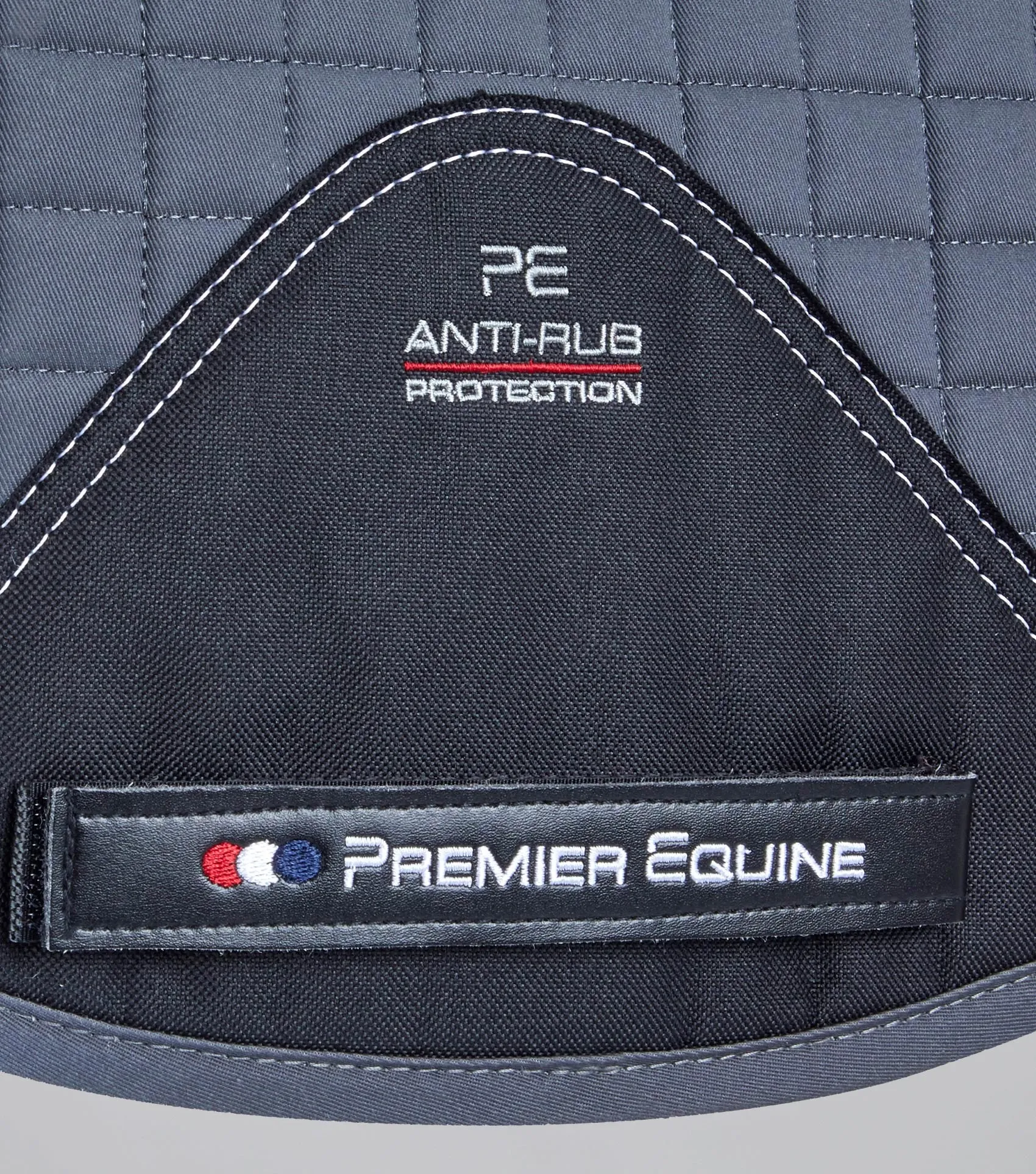 Merino Wool Saddle Pad - GP/Jump Numnah Grey/Black Wool