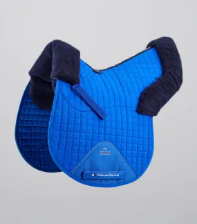 Merino Wool Saddle Pad - GP/Jump Numnah Royal Blue/Navy Wool