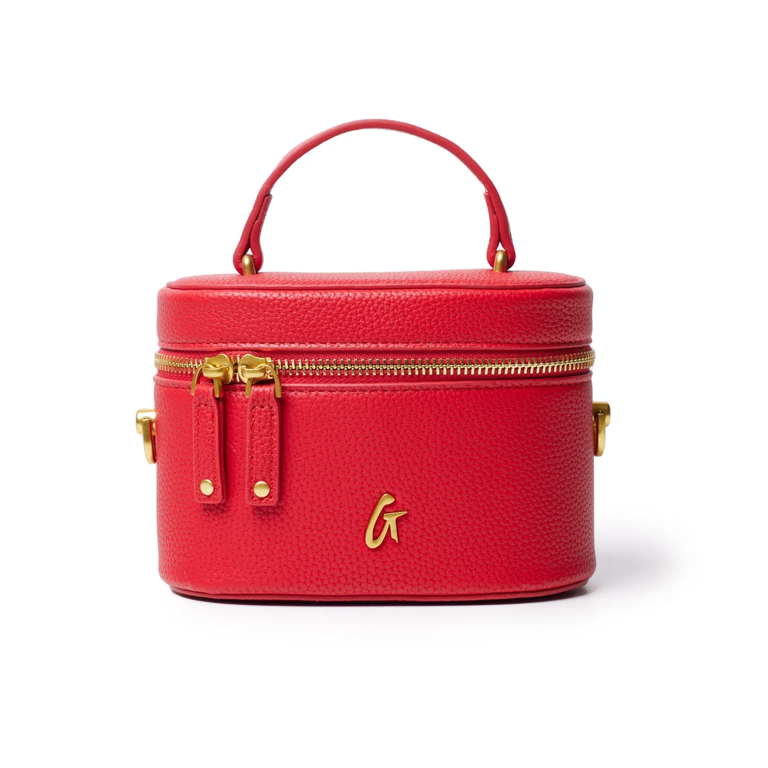 MINI PEBBLE VANITY BAG - RED