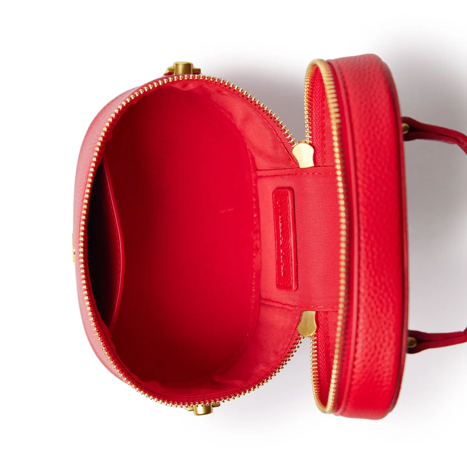 MINI PEBBLE VANITY BAG - RED