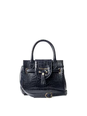 Mini Windsor Handbag - High Shine Navy