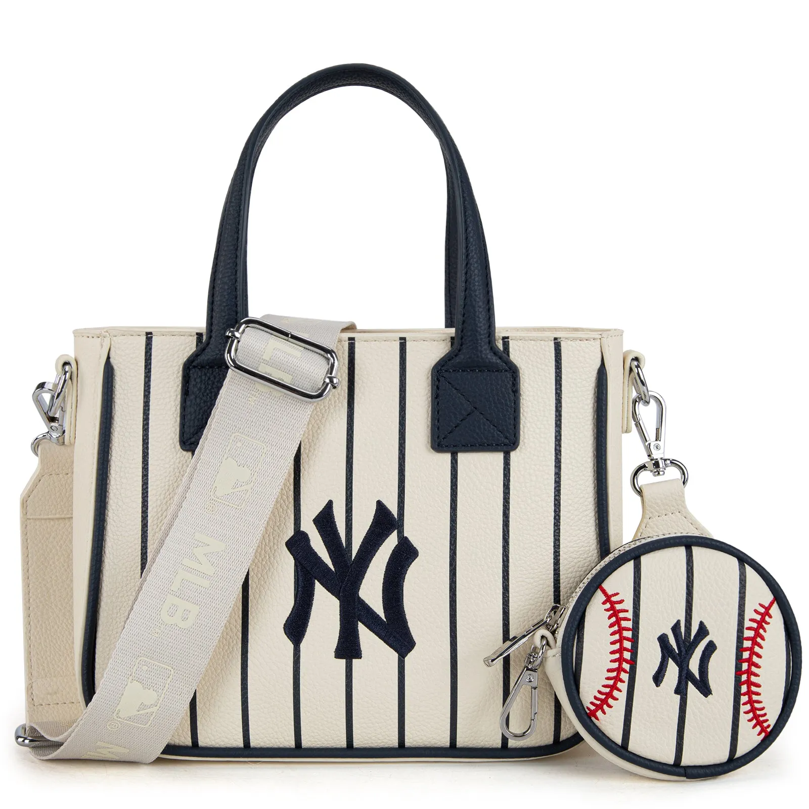 MLB-NY103  MLB  New York Yankees Team Tote/Crossbody with Baseball Coin Pouch