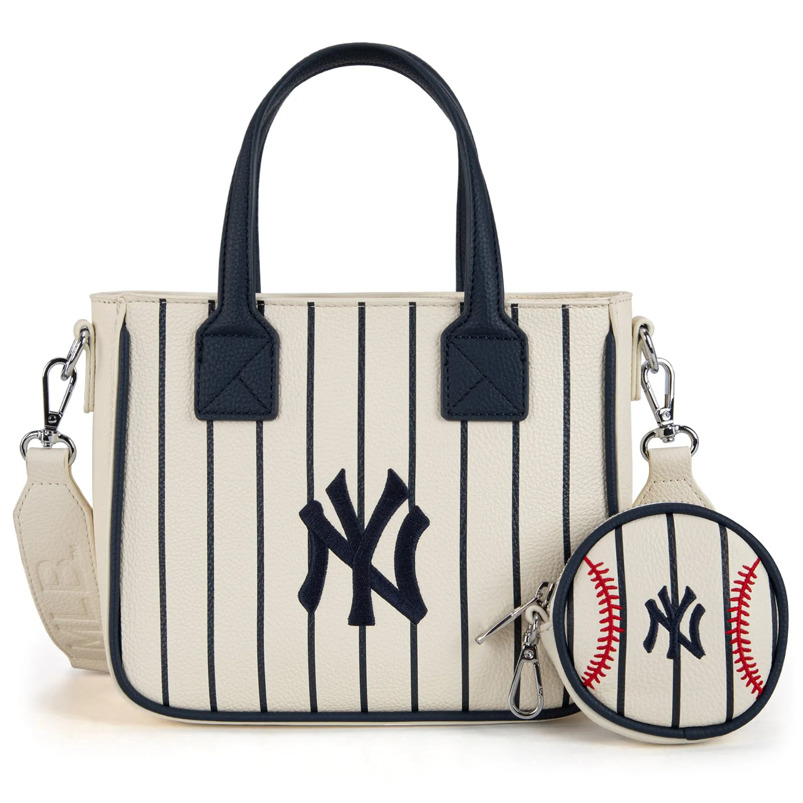 MLB-NY103  MLB  New York Yankees Team Tote/Crossbody with Baseball Coin Pouch