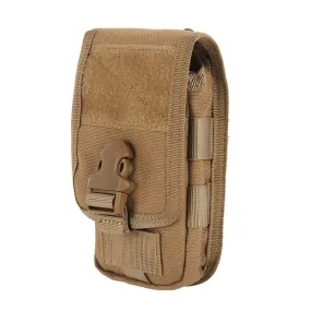 Multifunctional Molle System Waist Bag Outdoor Running Pockets for Mobile Phone under 5.5 inch(Mud)