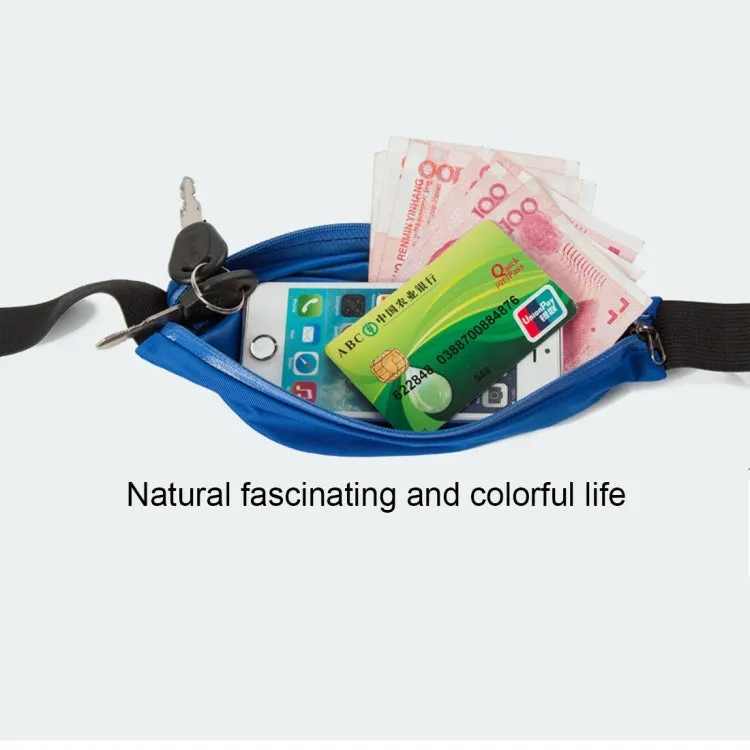 Multifunctional Outdoor Sports Waterproof High Stretch Faux Leather Fabric Single Waist Bag with Night Reflective Strip, Random Color Delivery