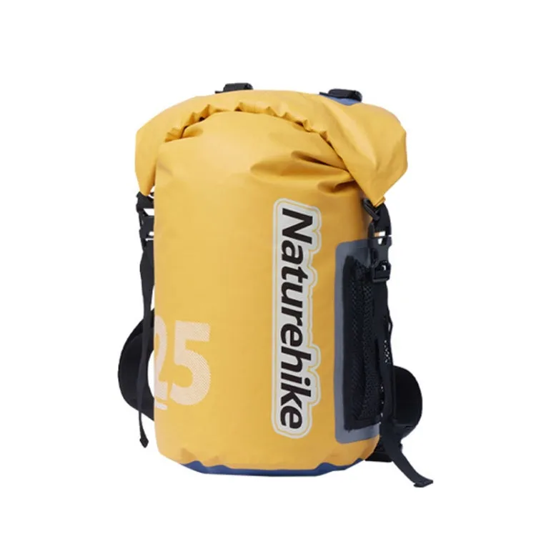 Naturehike Rafting Waterproof Bag Dry Wet Separate Shoulder Bag Outdoor Swimming Pack, Color: 25L Yellow