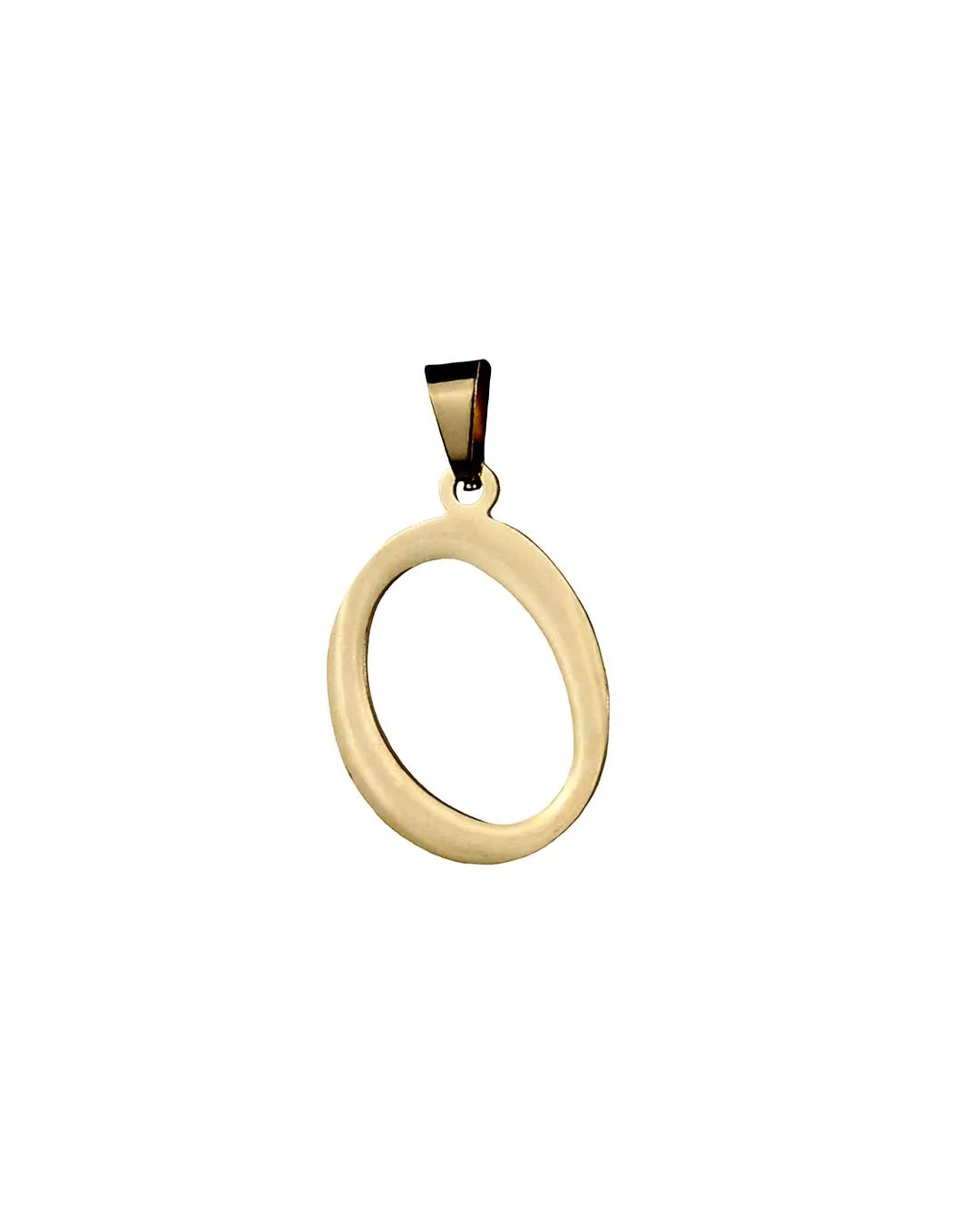 O Gold Initial Dog Charm