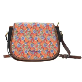 Orange Paisley Saddle Shoulder Bag