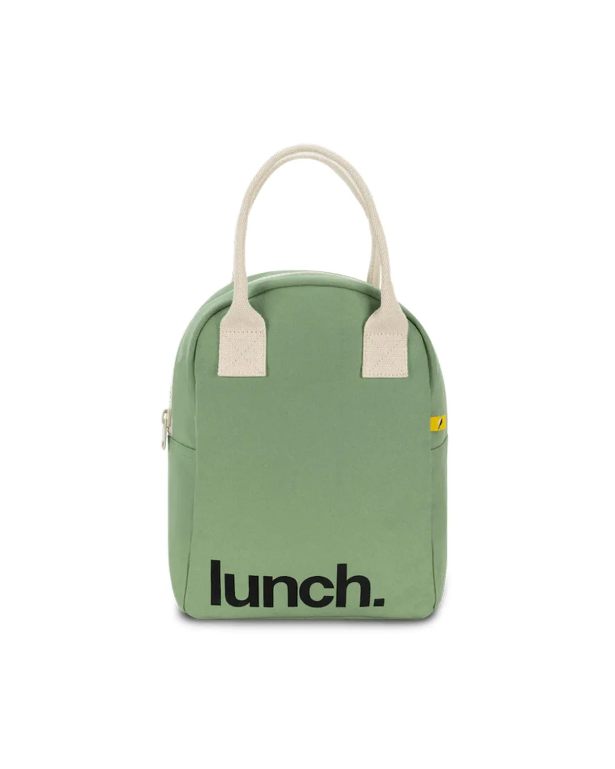 Organic Cotton Canvas Lunch Bag - Moss <br> Fluf