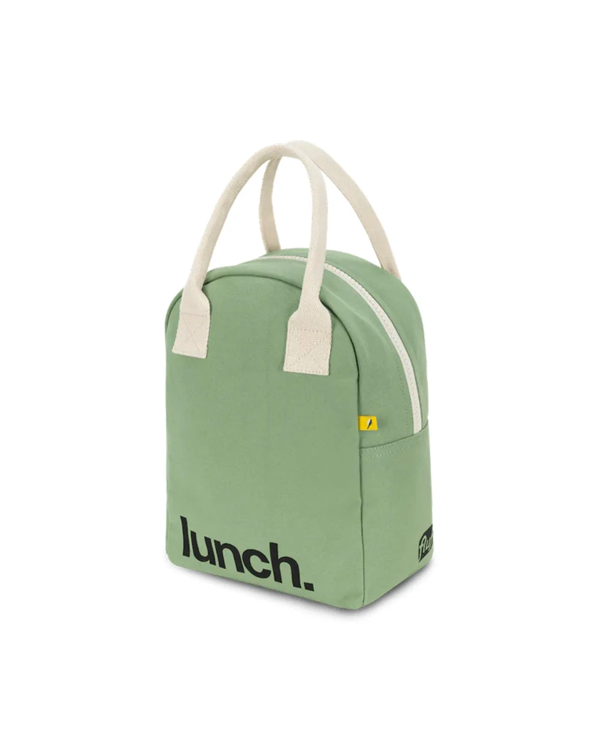 Organic Cotton Canvas Lunch Bag - Moss <br> Fluf