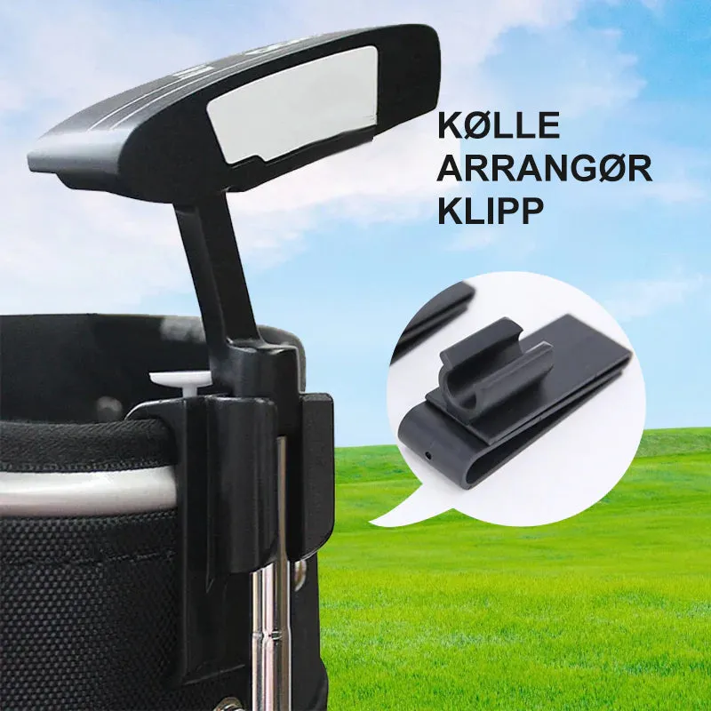 Organizer clips for golf clubs