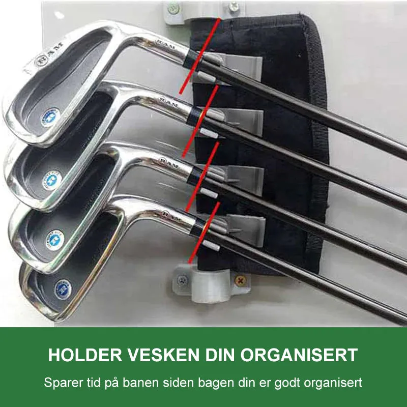 Organizer clips for golf clubs