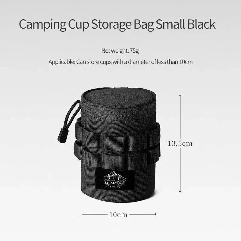 Outdoor Camping Water Cup Storage Bag Tactical Multi-Functional Storage Bag 600D Oxford Cloth Portable Water Cup Protection Bag