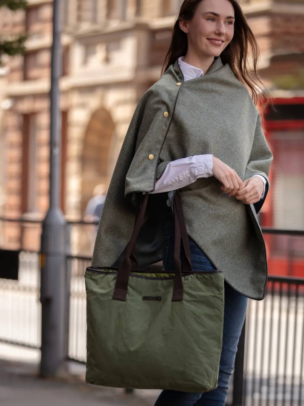 Oversized Tote Bag - Green