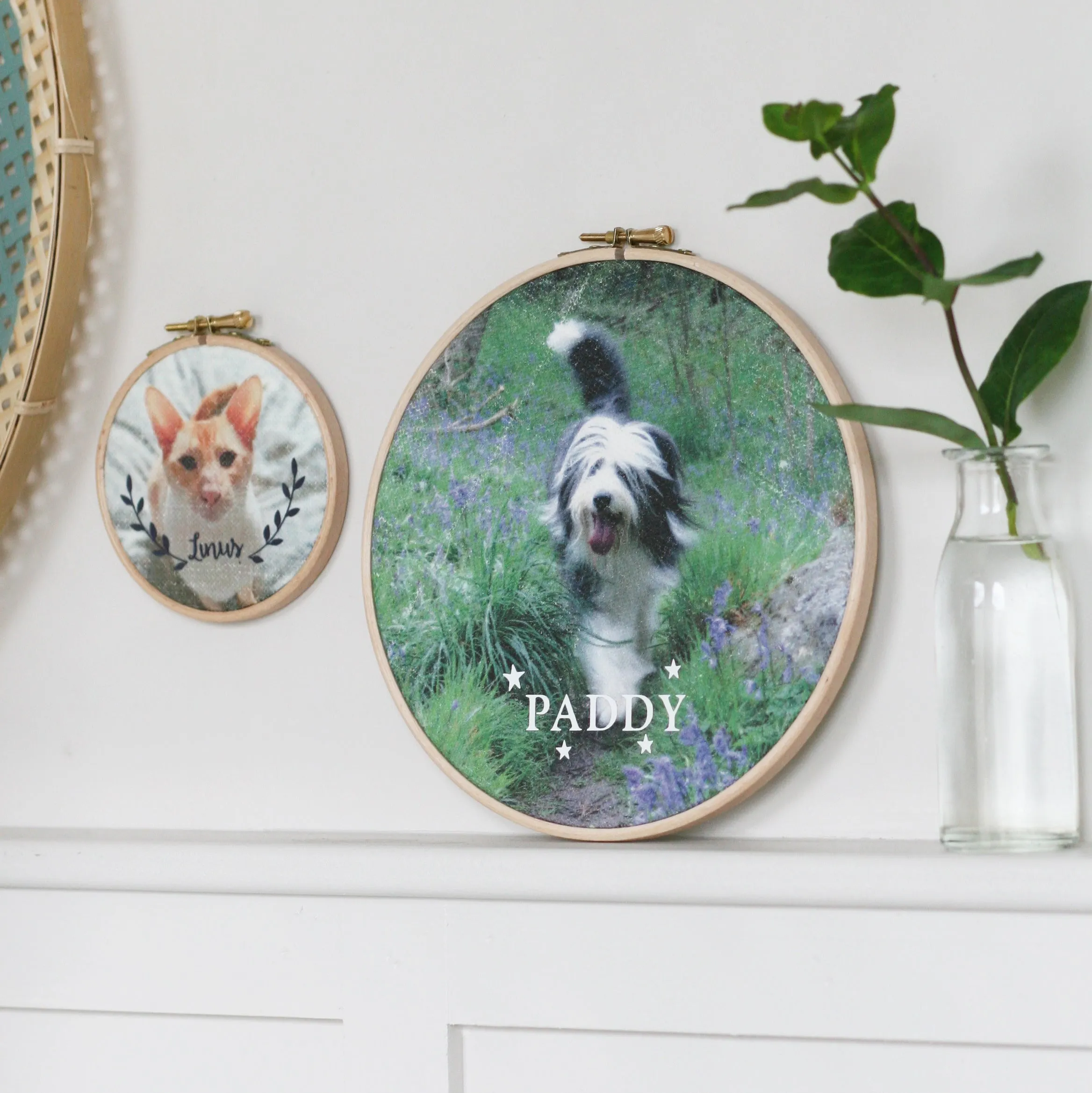 Personalised Pet Portrait Hoop