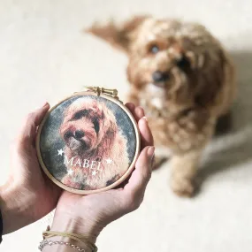 Personalised Pet Portrait Hoop