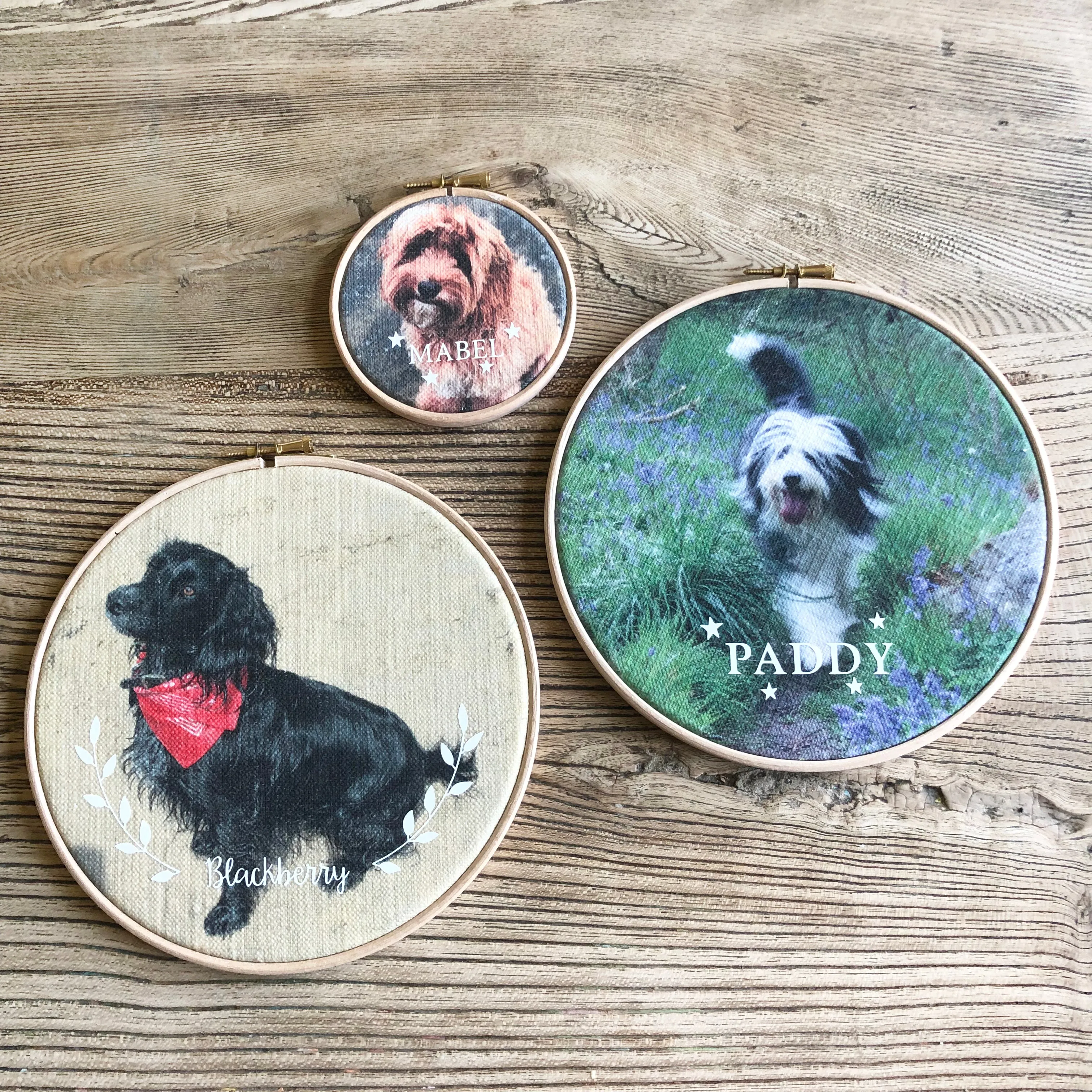 Personalised Pet Portrait Hoop