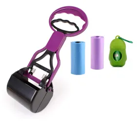 Pet Pooper Scooper with Waste Bag and Poop Bag Dispenser,