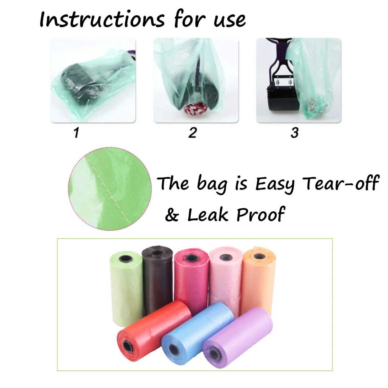 Pet Pooper Scooper with Waste Bag and Poop Bag Dispenser,