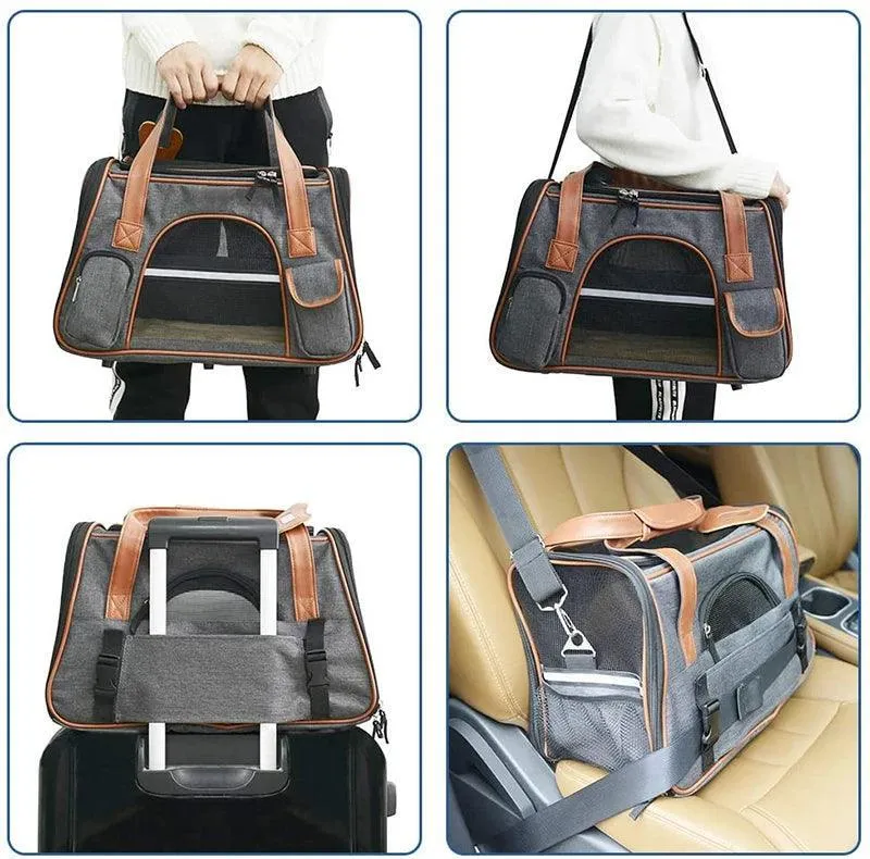 Pet Travel Bag: Secure Cozy Carrier for Stress-Free Trips & Comfort