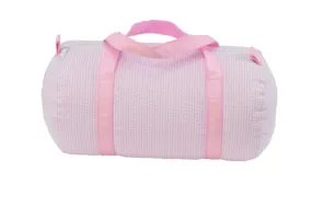 Pink Seersucker Baby Duffle