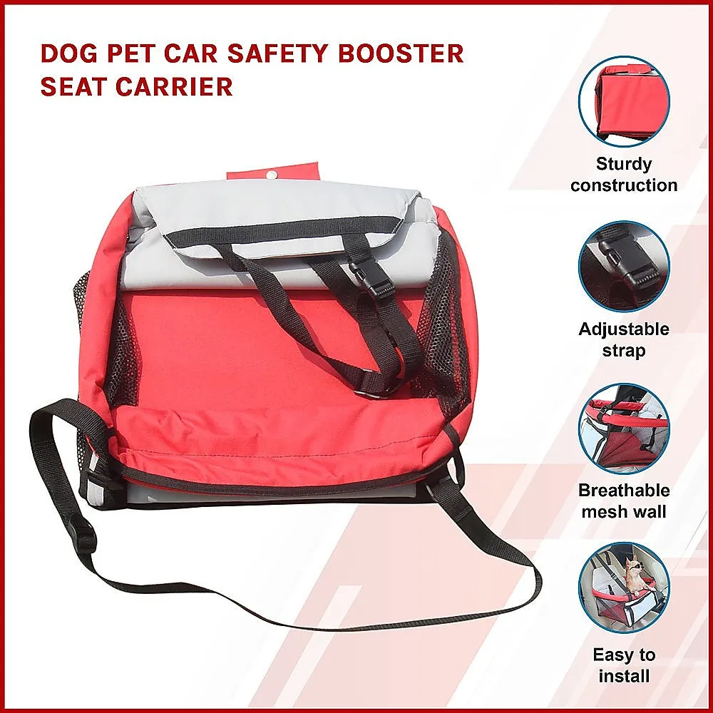 Portable Dog Car Booster Seat with Leash and Mesh Walls