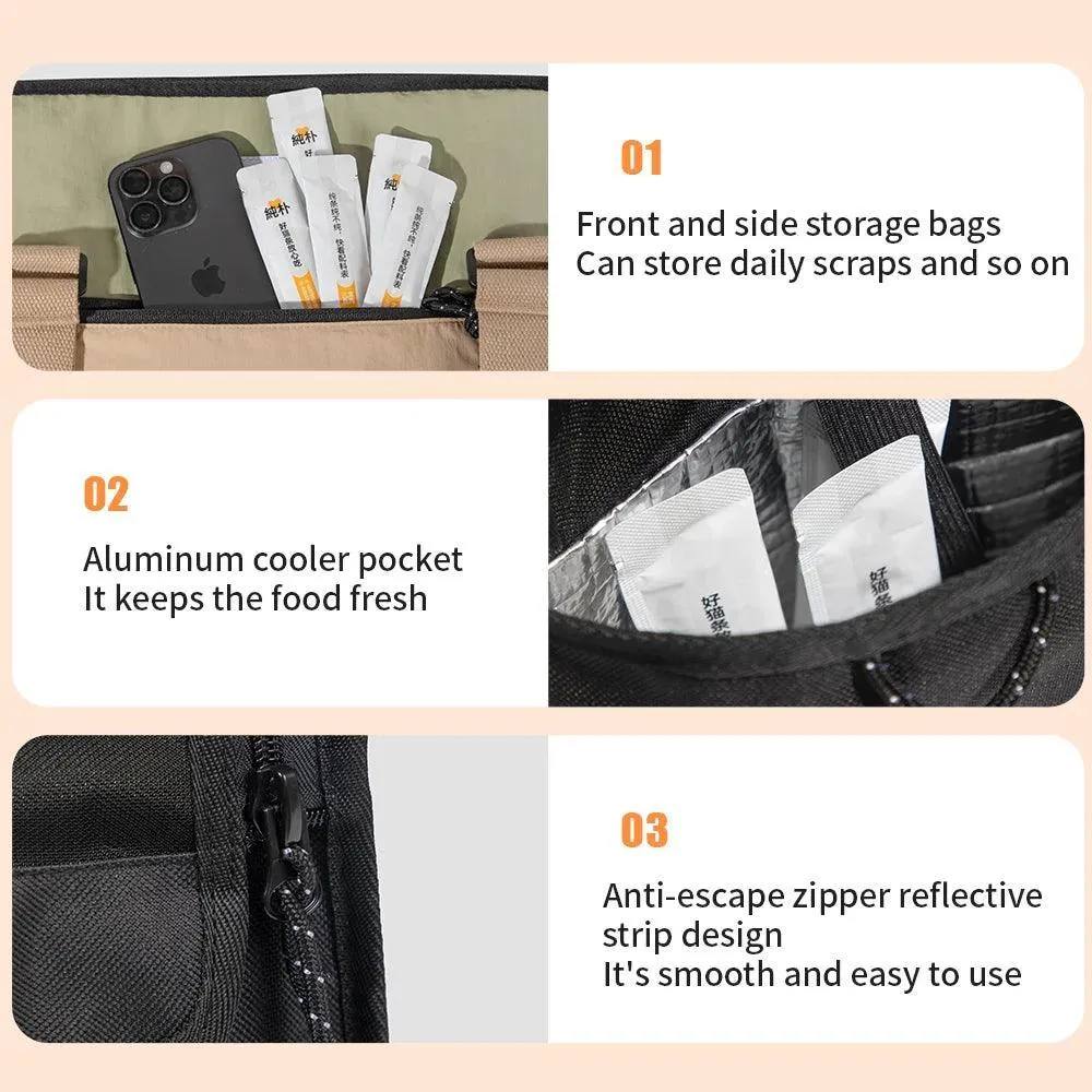 Portable Pet Carrier: Secure Locking Zippers for Easy Travel