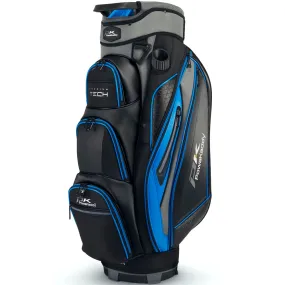 PowaKaddy Premium Tech Cart Bag - Gun Metal/Black/Blue Trim