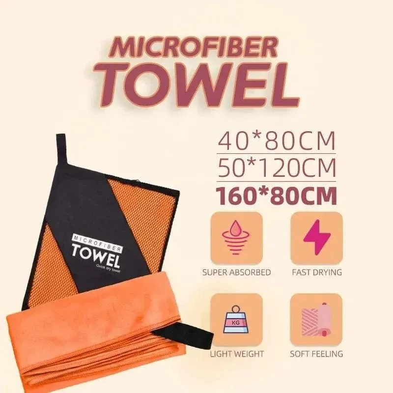 Quick Dry Towel 40x80CM Microfiber Towel Travel & Sports &Beach Towel for Running Swimming Backpacking Gym Beach Yoga Golf