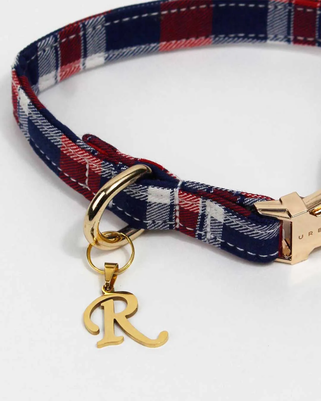 R Gold Initial Dog Charm