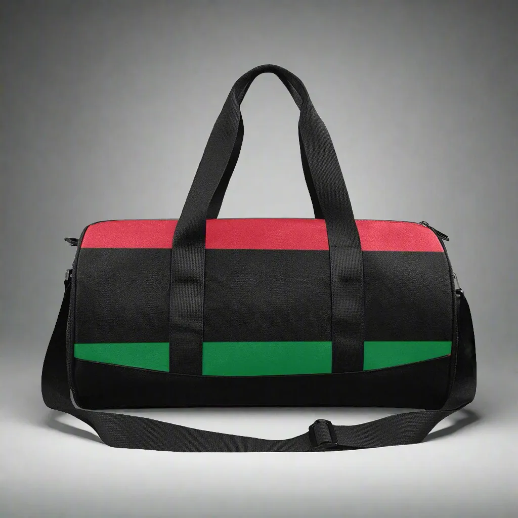 RBG Flag Afrocentric Waterproof Travel Duffle Bag