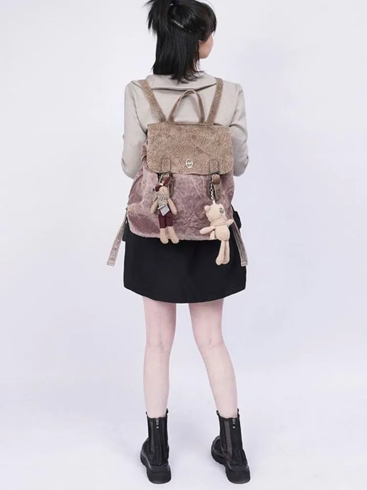 Retro genuine leather school bag【s0000003308】