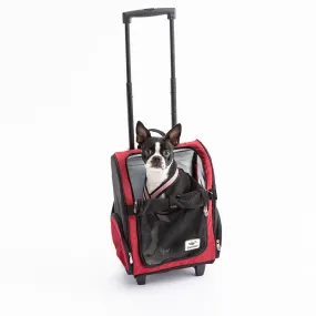 Roll Around Travel Dog Carrier Backpack in Red