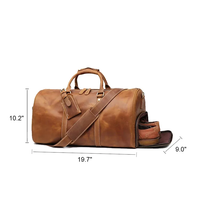 Rustic Roamer Crazy Horse Leather Duffle Bag