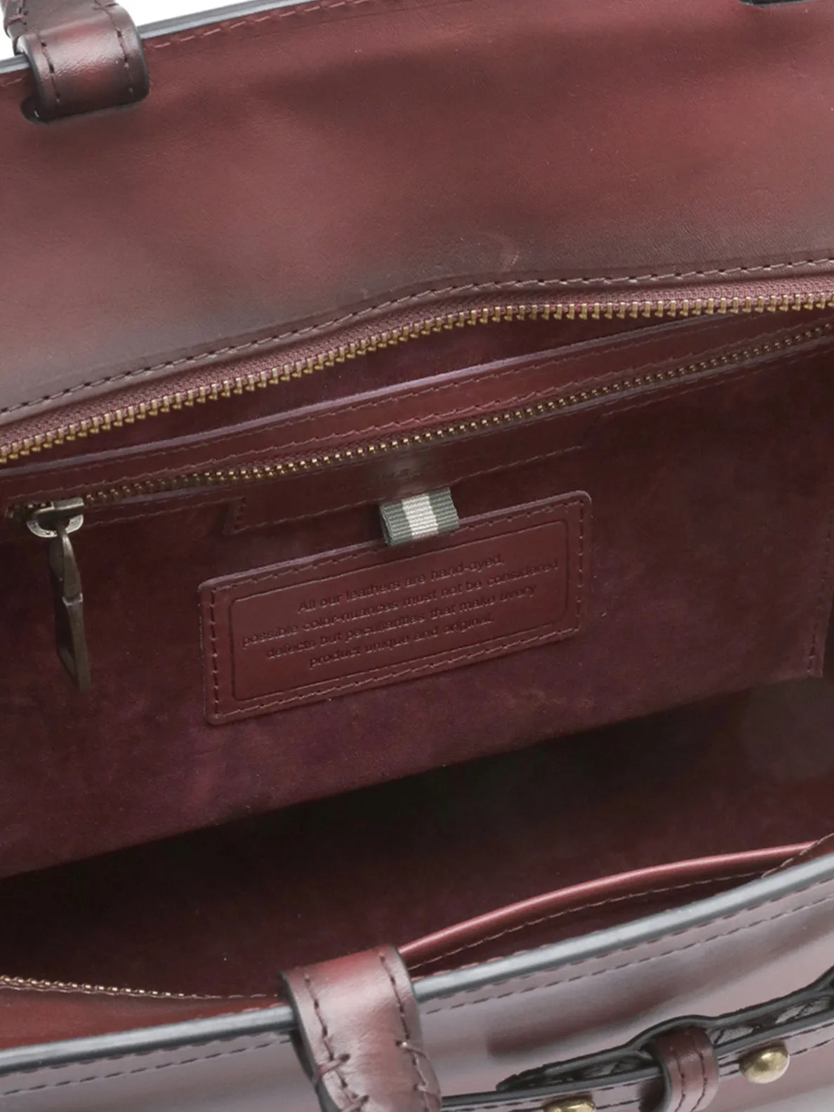 SADDLE 03 - Burgundy Leather Handle Bag